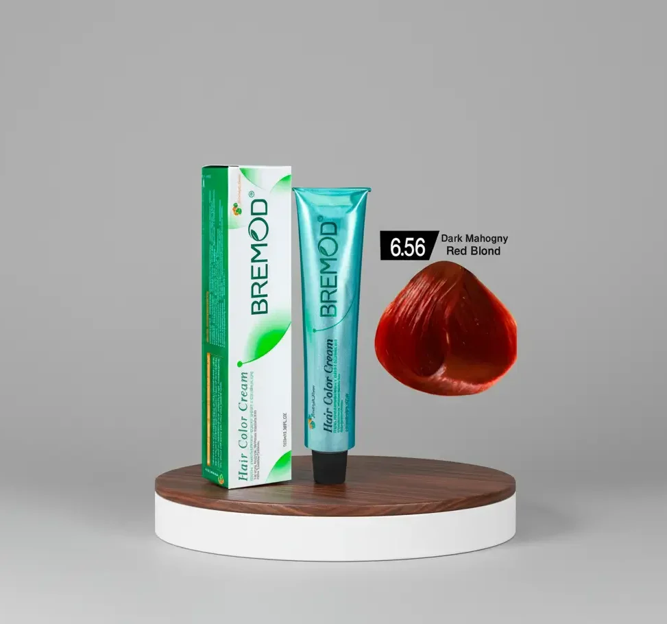 Bremod Hair Color Cream shade 6.56 Dark Mahogany Red Blonde – professional hair dye with rich, long-lasting color and nourishing formula.